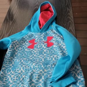 Under Armour Kids Turquoise and Pink Patterned Hoodie